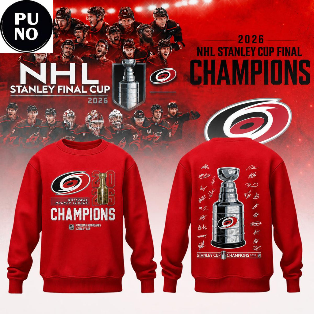 Carolina Hurricanes 2026 Stanley Cup Champions Signature Hoodie T-Shirt