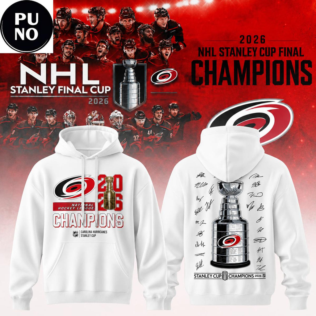 Carolina Hurricanes 2026 Stanley Cup Champions Signature Hoodie T-Shirt