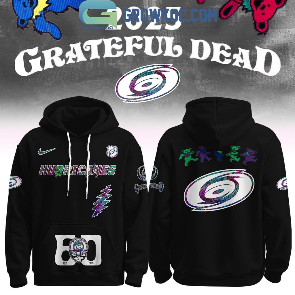 Carolina Hurricanes Grateful Dead 60 Years Hoodie Shirt