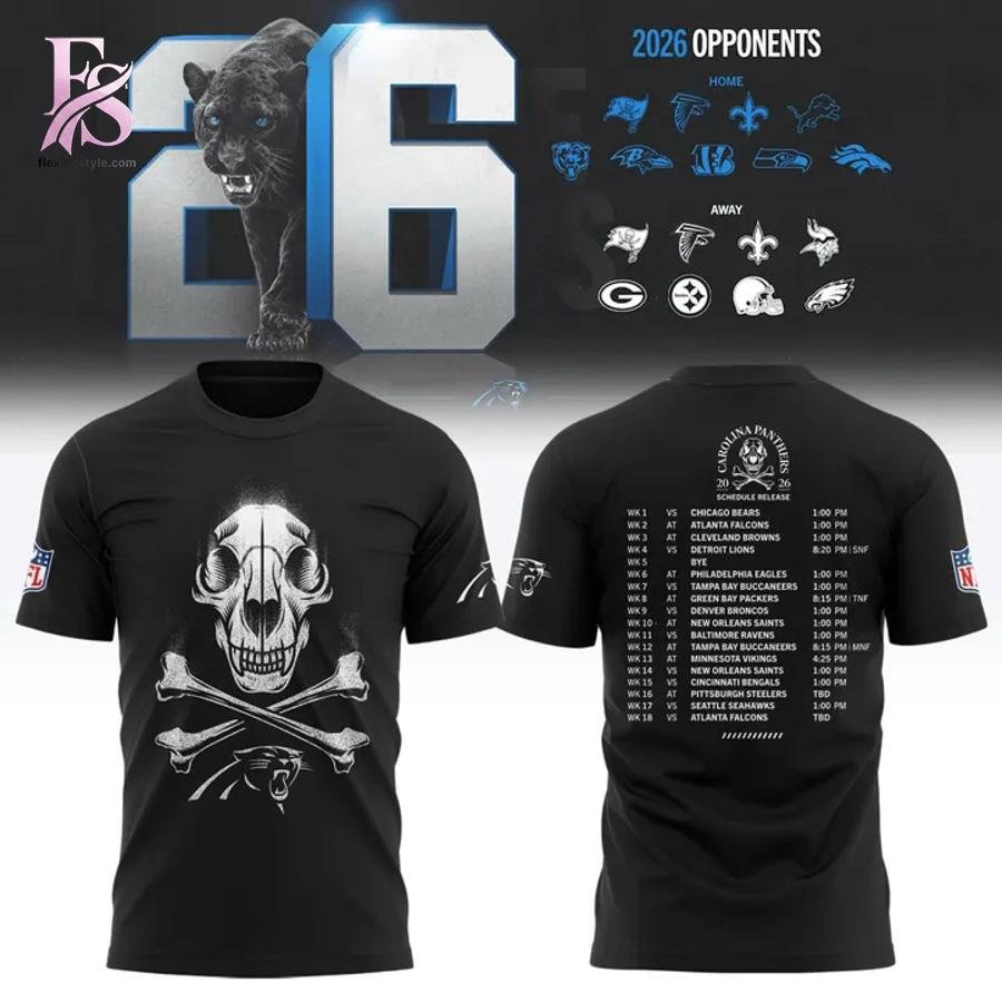 Carolina Panthers 2026 Schedule Shirt