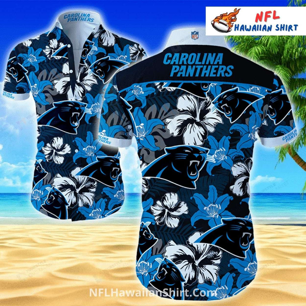 Carolina Panthers Floral Beach Pattern Hawaiian Shirt
