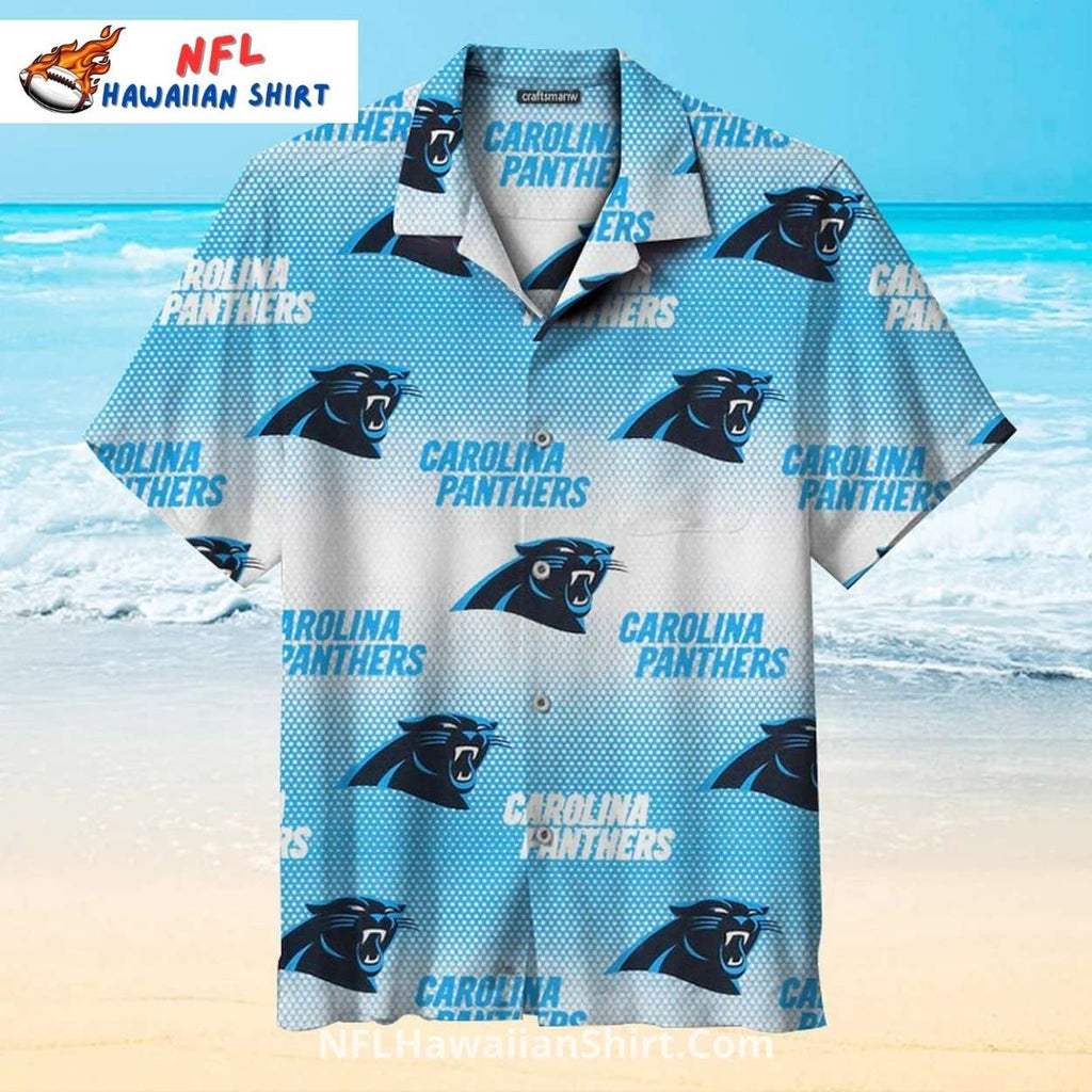 Carolina Panthers Logo Pattern Aloha Shirt – Blue Hawaiian Shirt