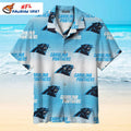 Carolina Panthers Logo Pattern Aloha Shirt – Blue Hawaiian Shirt