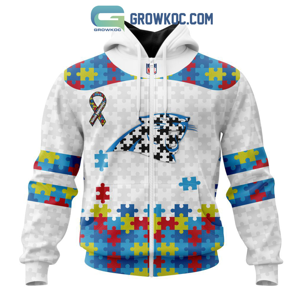 Carolina Panthers NFL Autism Awareness Personalized Hoodie T Shirt