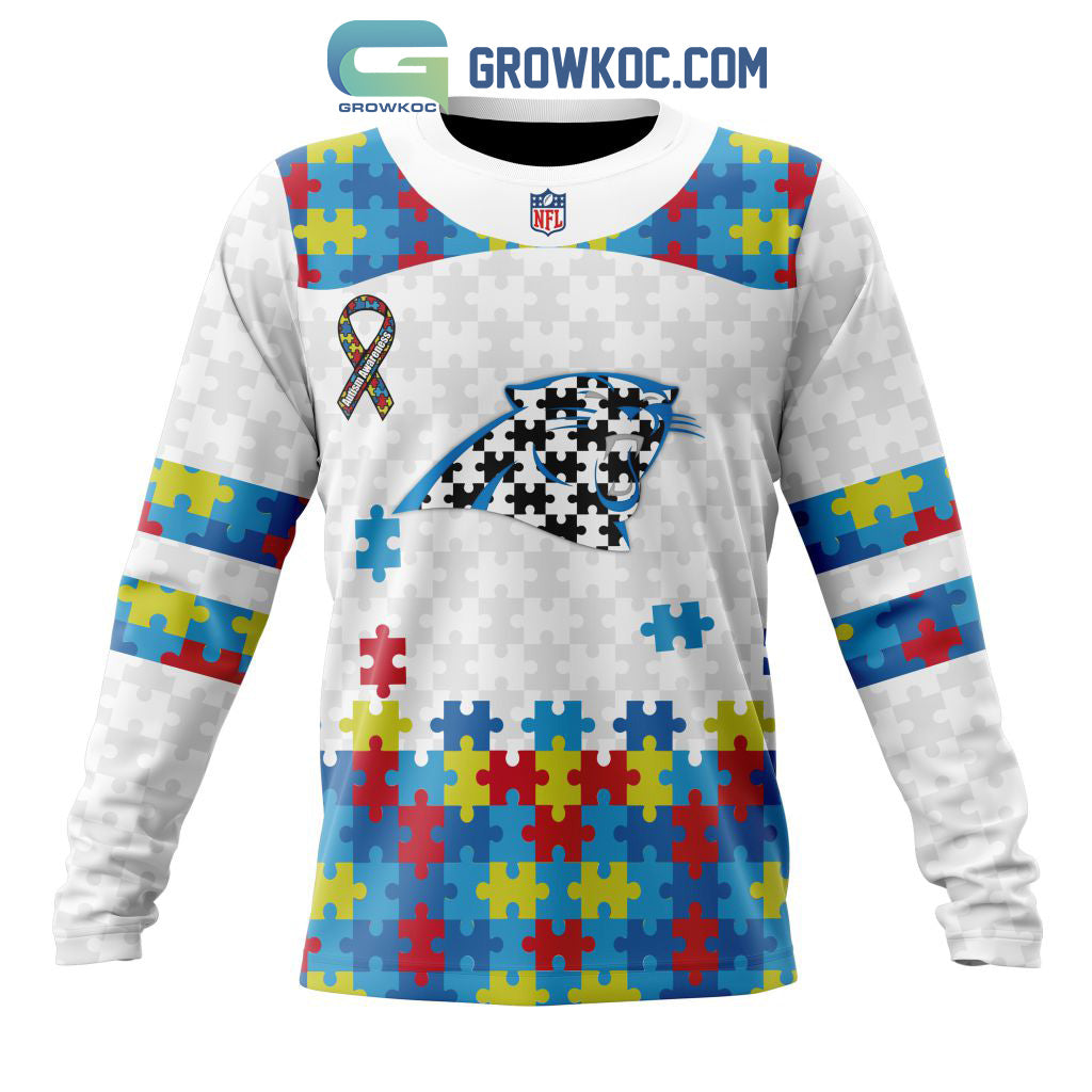 Carolina Panthers NFL Autism Awareness Personalized Hoodie T Shirt