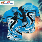 Carolina Panthers Ocean Breeze Button-Up Hawaiian Shirt