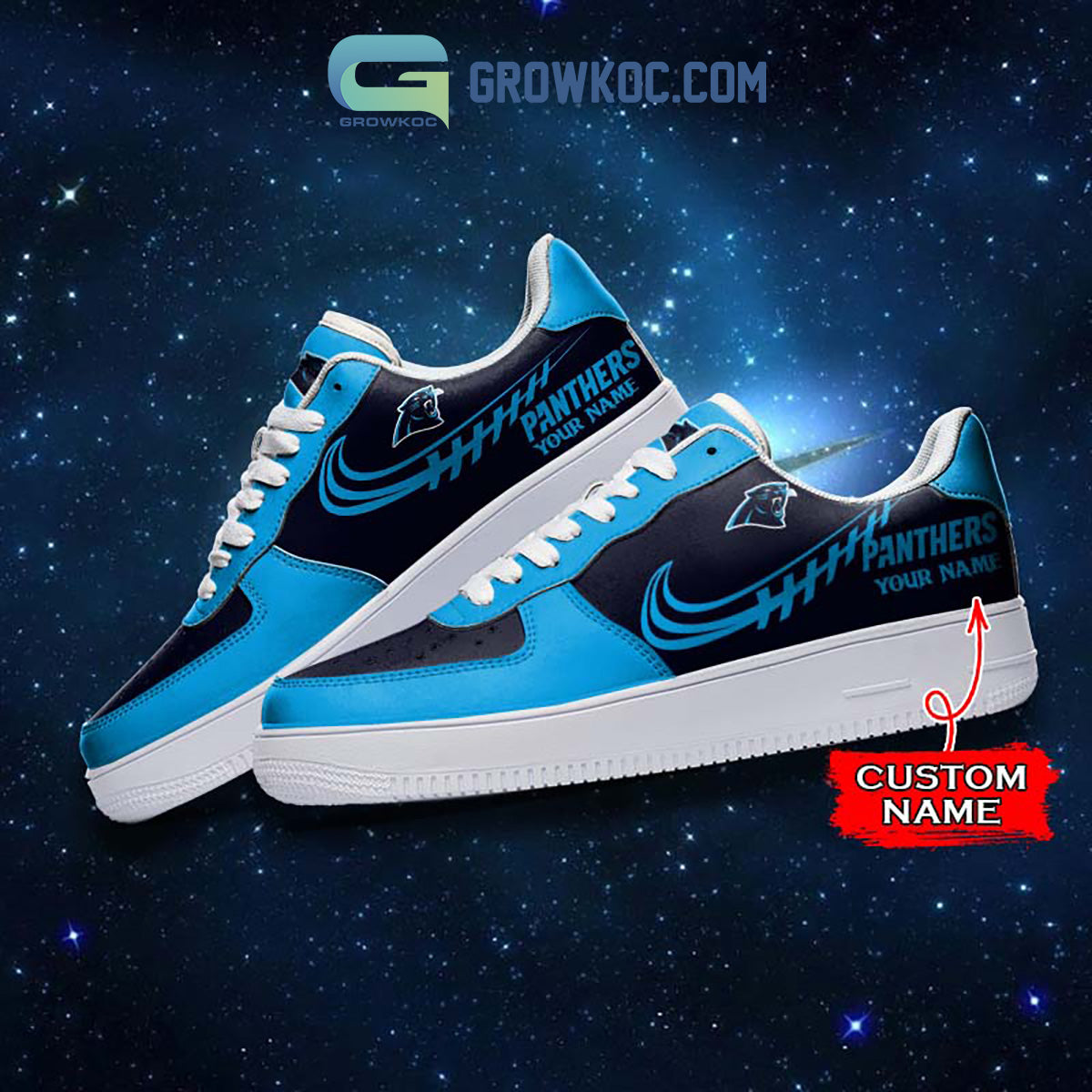 Carolina Panthers Personalized Air Force 1 Sneaker Shoes
