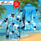 Carolina Panthers Personalized Tropical Leaf Pattern Shirt