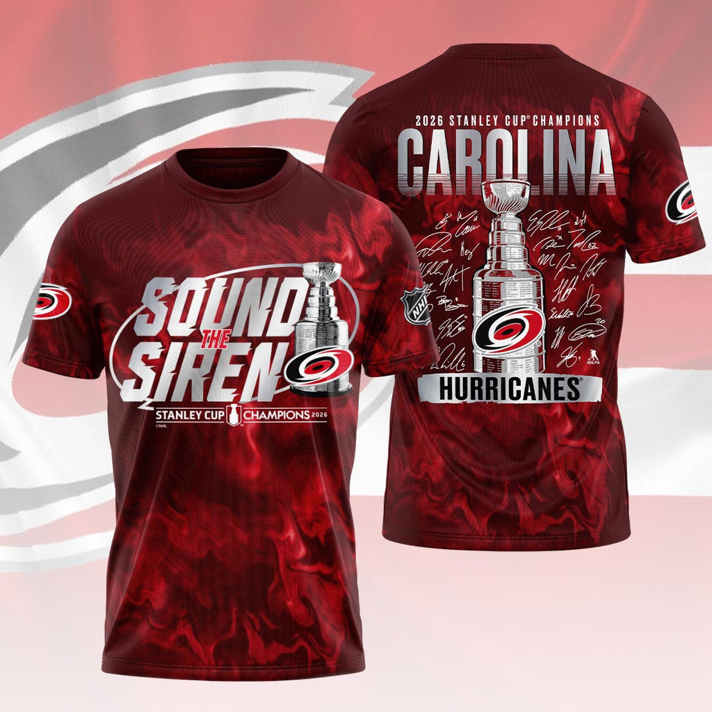 Carolina Hurricanes 2026 Stanley Cup Champions 3D Apparel – HOATT18804