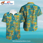 Chargers Tropical Foliage And Sun Hawaiian Shirt