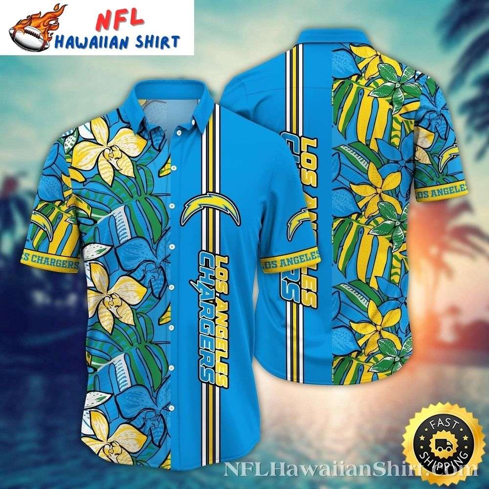 Chargers Tropical Oasis – Personalized Blue Sky Hawaiian Shirt