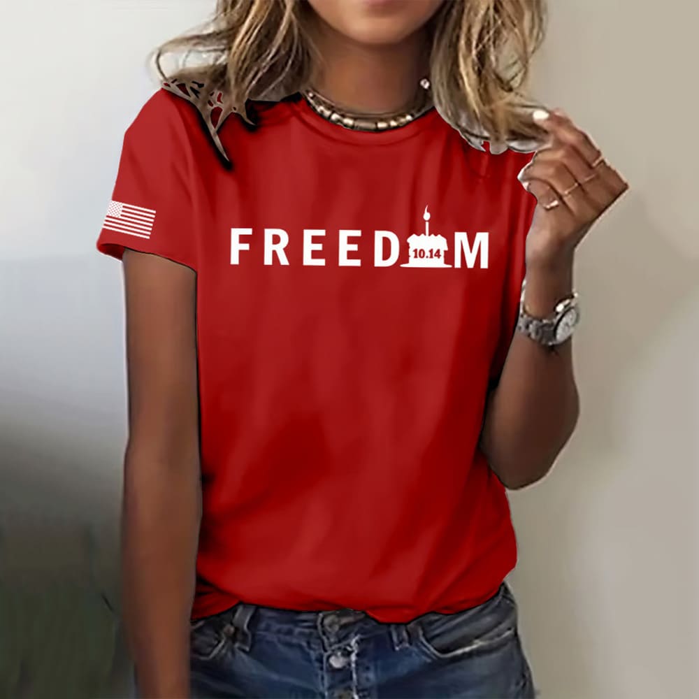 Charlie Kirk Freedom Birthday Red Shirt