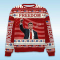Charlie Kirk Freedom Signature Ugly Sweater