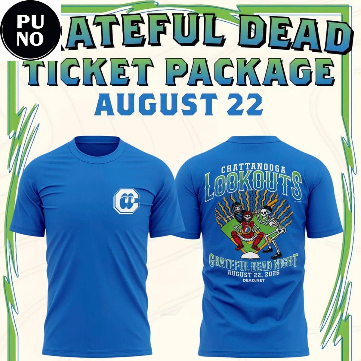 Chattanooga Lookouts Grateful Dead Night 2026 T-Shirt
