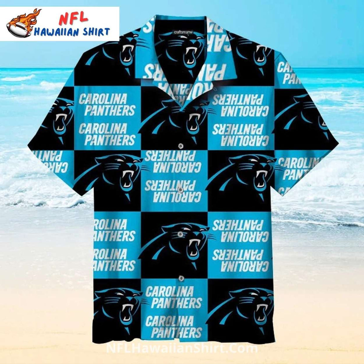 Checkerboard Carolina Panthers Aloha Shirt – Panthers Style