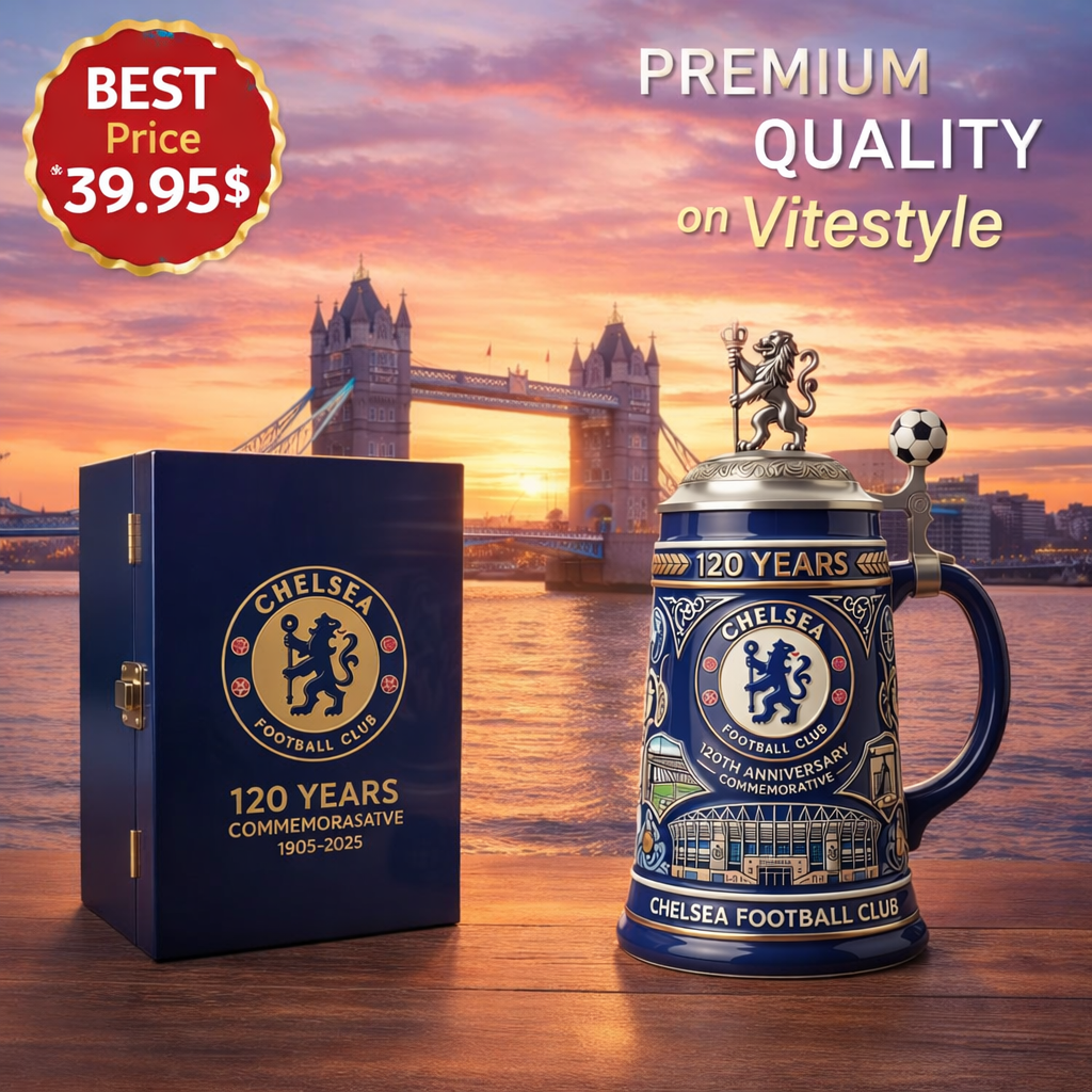 Chelsea Football Club 120th Anniversary Commemorative Beer Stein Cup