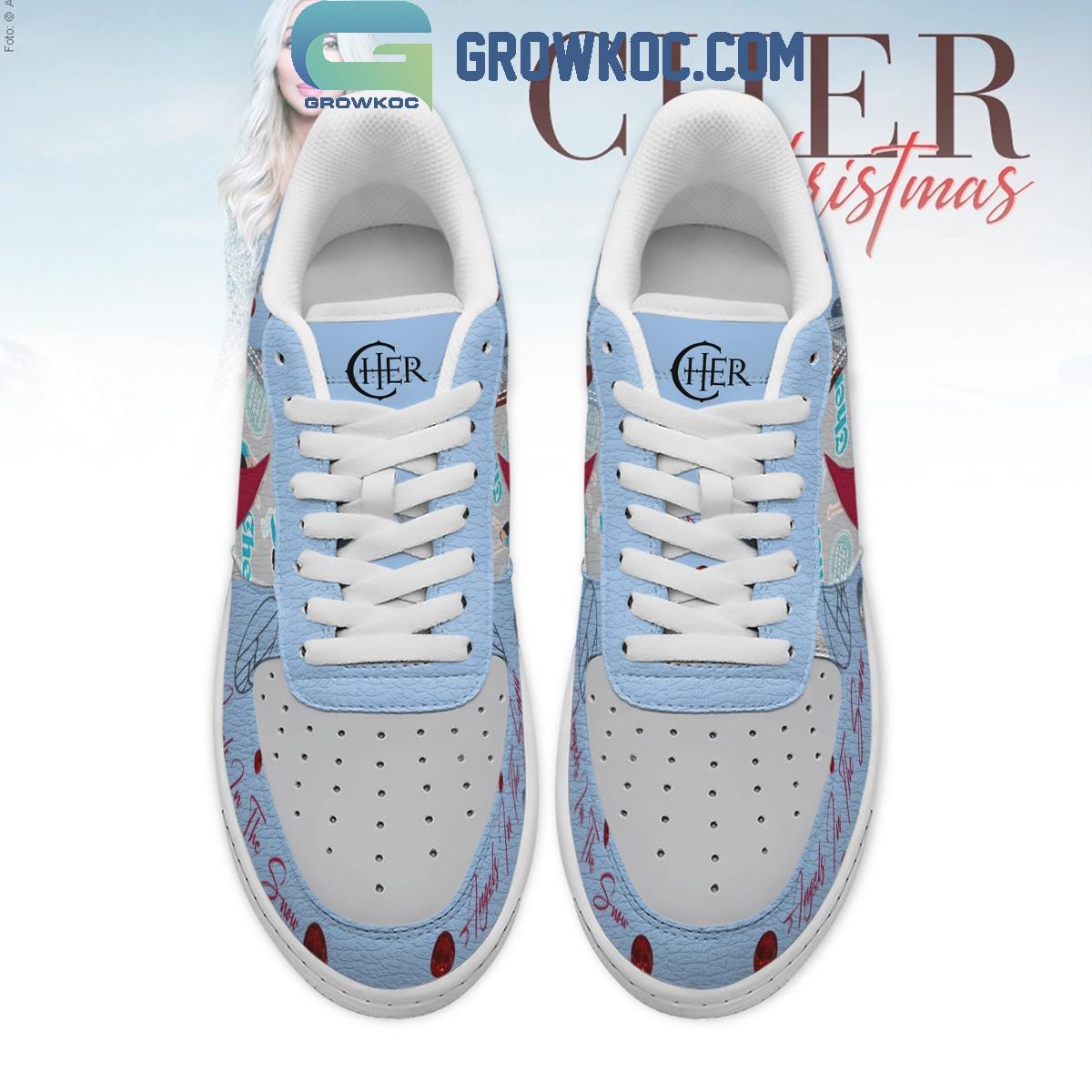 Cher Merry Christmas Angels In The Snow Air Force 1 Shoes