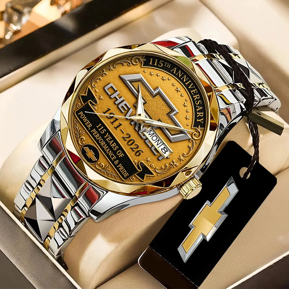 Chevrolet 115th Anniversary Alloy Luxury Quartz Watch - TANTN24929