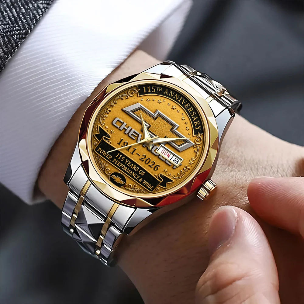 Chevrolet 115th Anniversary Alloy Luxury Quartz Watch - TANTN24929