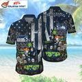 Chibi Halloween Seattle Seahawks Hawaiian Shirt