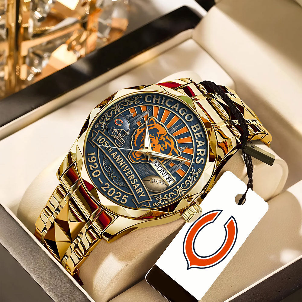 Chicago Bears Alloy Luxury Quartz Watch - TANTN16808