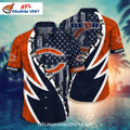 Chicago Bears Aloha Shirt With American Flag Design