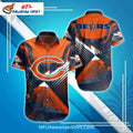 Chicago Bears Aloha Shirt With Geometric And Logo Design