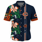 Chicago Bears Botanical Blitz Hawaiian Shirt