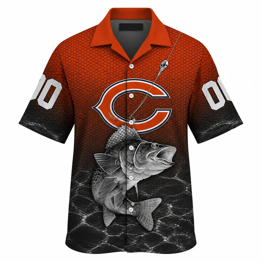 Chicago Bears Fisherman Personalized Hawaiian Shirt