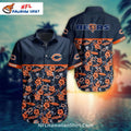 Chicago Bears Floral Aloha Shirt With Team Logo