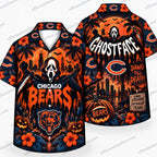 Chicago Bears Ghostface Team Halloween Hawaiian Shirt