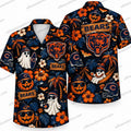 Chicago Bears Halloween Icon Repeat Halloween Hawaiian Shirt