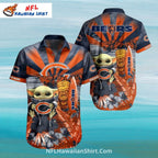 Chicago Bears Hawaiian Shirt With Sunset And Tiki Graphics