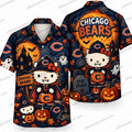 Chicago Bears Hello Kitty Halloween Hawaiian Shirt