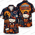 Chicago Bears Hello Kitty Halloween Hawaiian Shirt