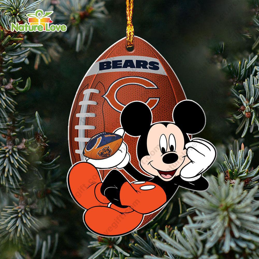 Chicago Bears Mickey Mouse Ornament Disney Christmas Decorations