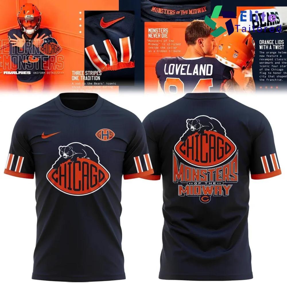 Chicago Bears Monsters of the Midway Rivalries Graphic T-Shirt