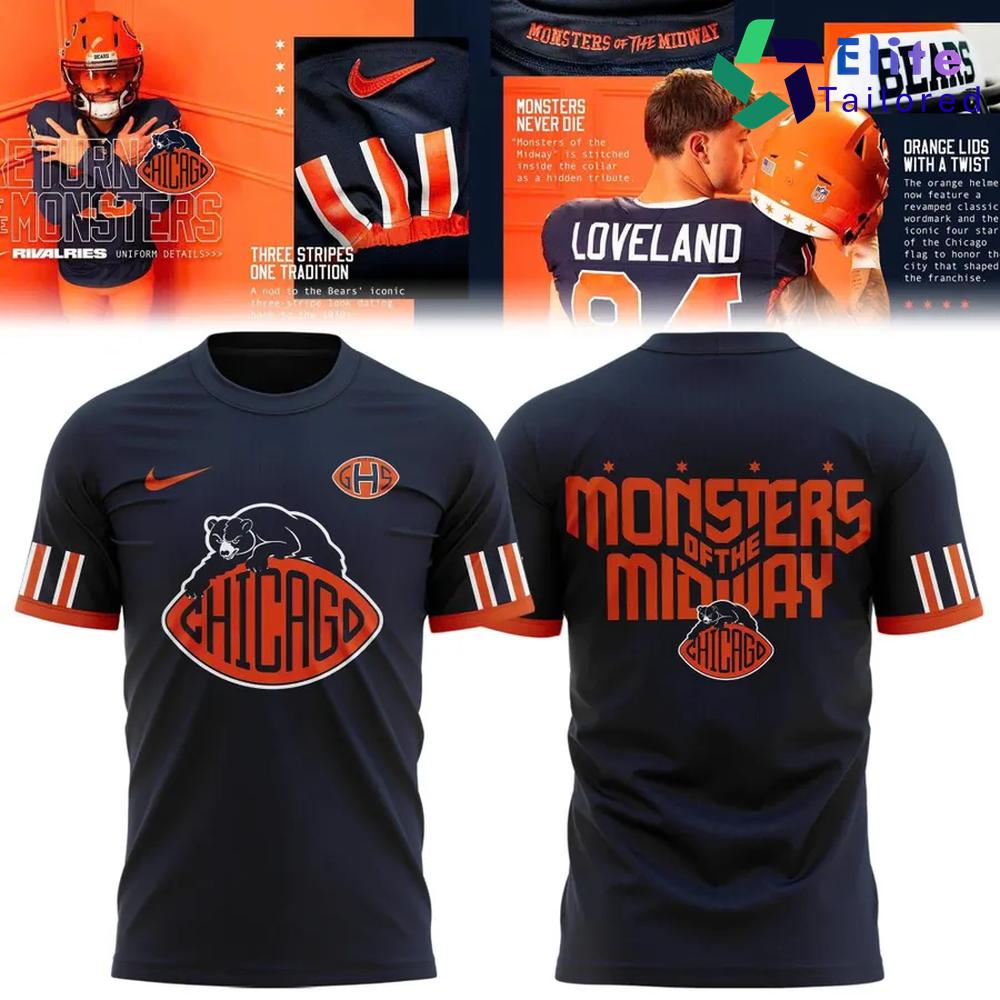 Chicago Bears Monsters of the Midway Rivalries Graphic T-Shirt
