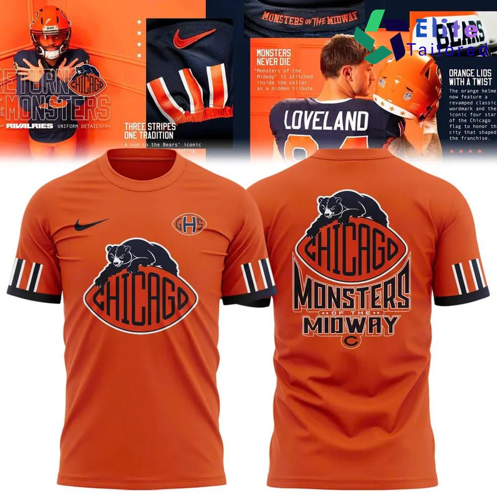 Chicago Bears Monsters of the Midway Rivalries Graphic T-Shirt