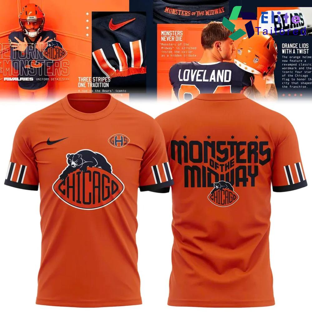Chicago Bears Monsters of the Midway Rivalries Graphic T-Shirt