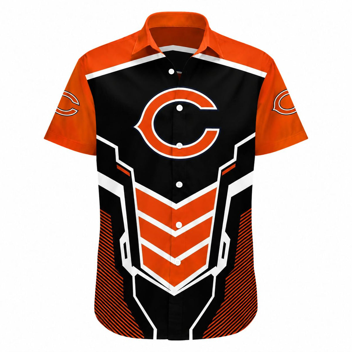 Chicago Bears Bold Orange Gridiron Spirit Hawaiian Shirt