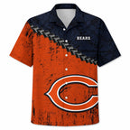 Chicago Bears Orange Wave Aloha Shirt