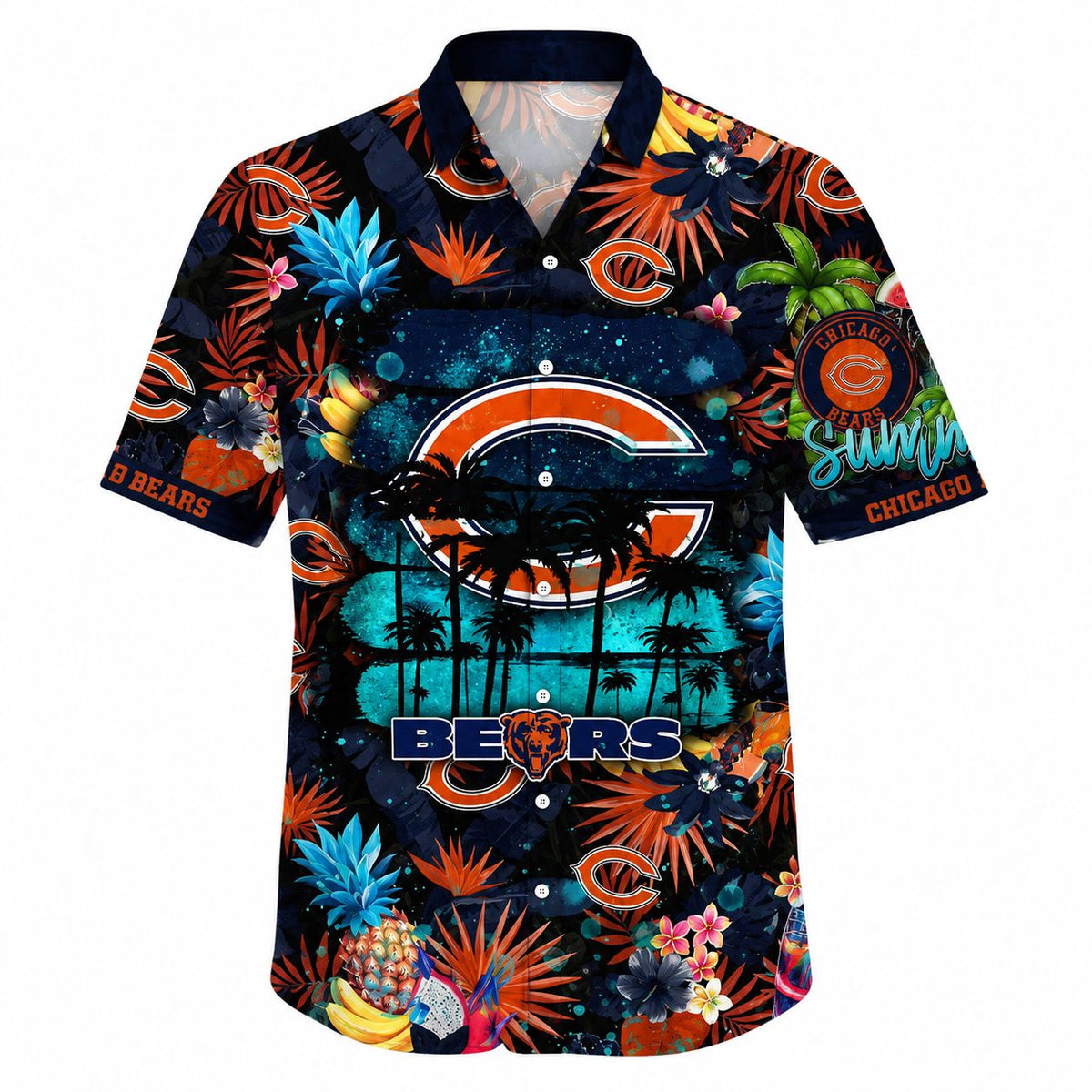 Chicago Bears Summer Vibes Tropical Hawaiian Shirt