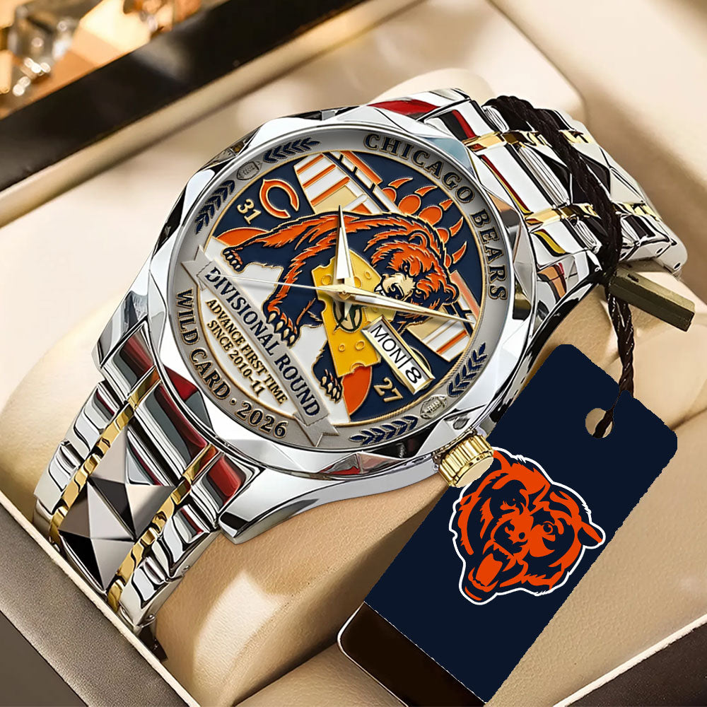 Chicago Bears Wild Card 2026 Alloy Luxury Quartz Watch - TANTN20502