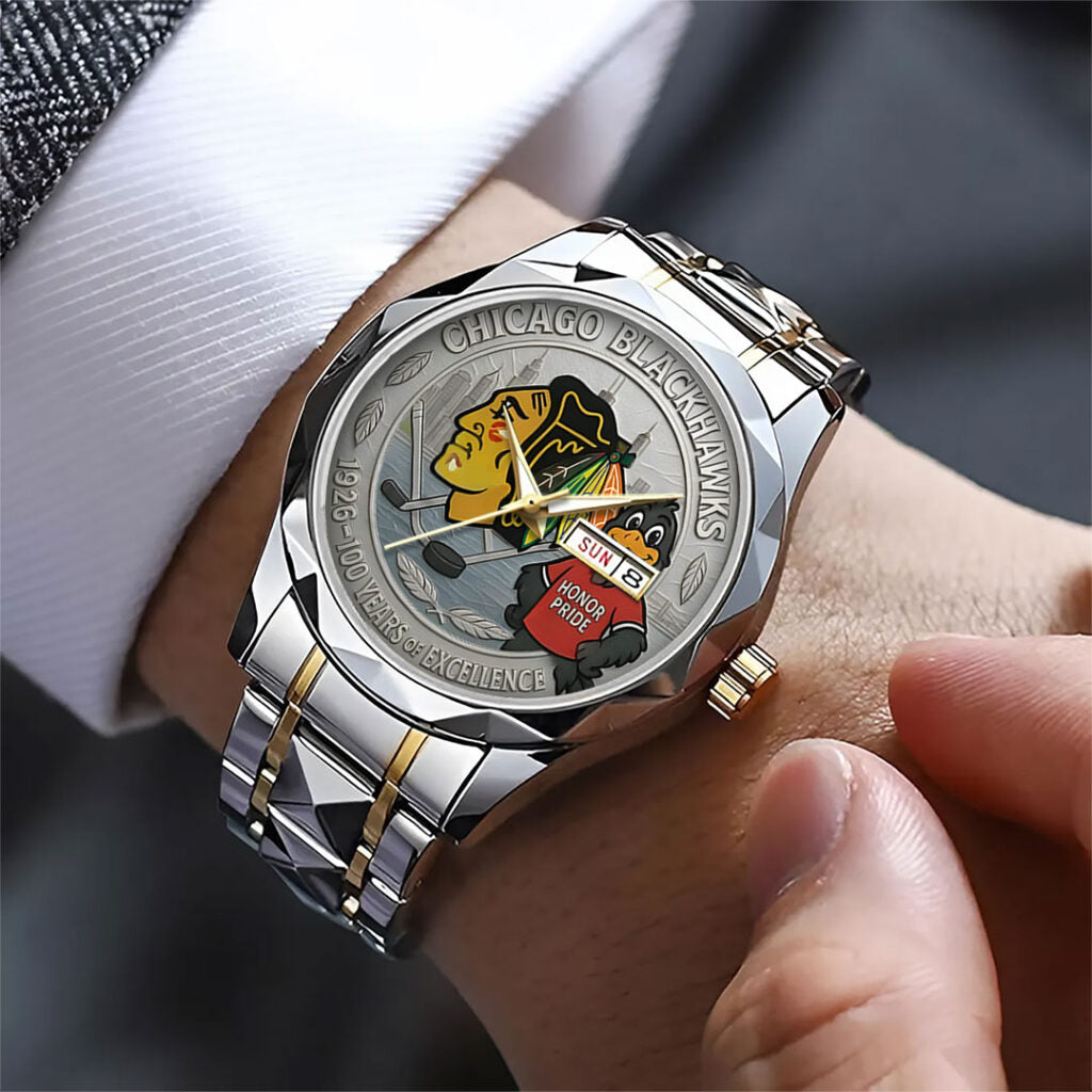 Chicago Blackhawks 100th Anniversary 2026 Alloy Luxury Quartz Watch - TANTN16098