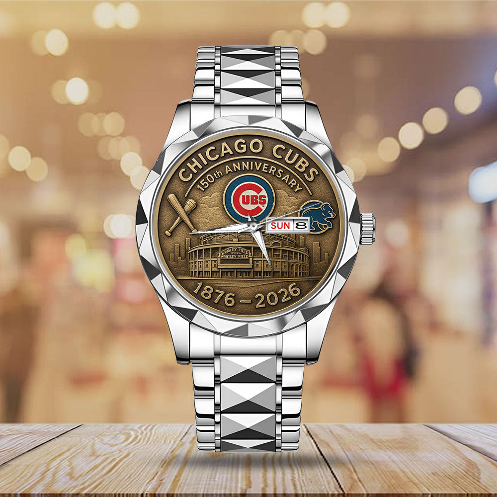 Chicago Cubs 150th Anniversary 2025 Alloy Luxury Quartz Watch - TANTN16491