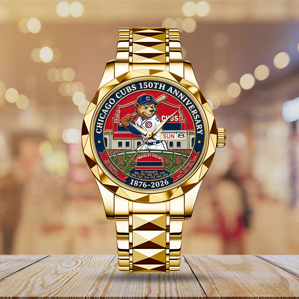 Chicago Cubs 150th Anniversary Alloy Luxury Quartz Watch - MAITM14889