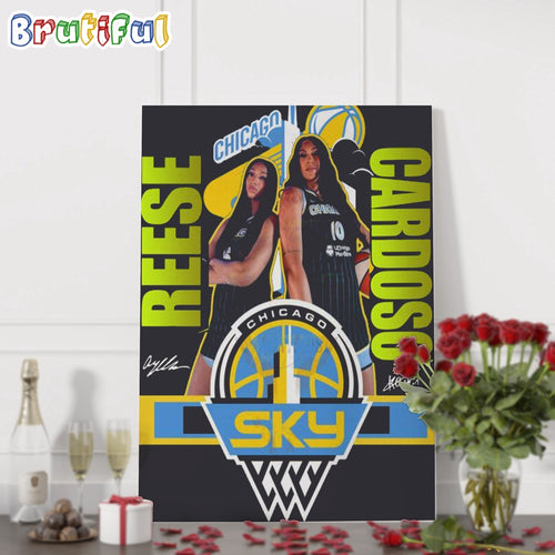 Chicago Sky Reese Cardoso 2024 Basketball Graphics Signature Wall Art Poster Canvas