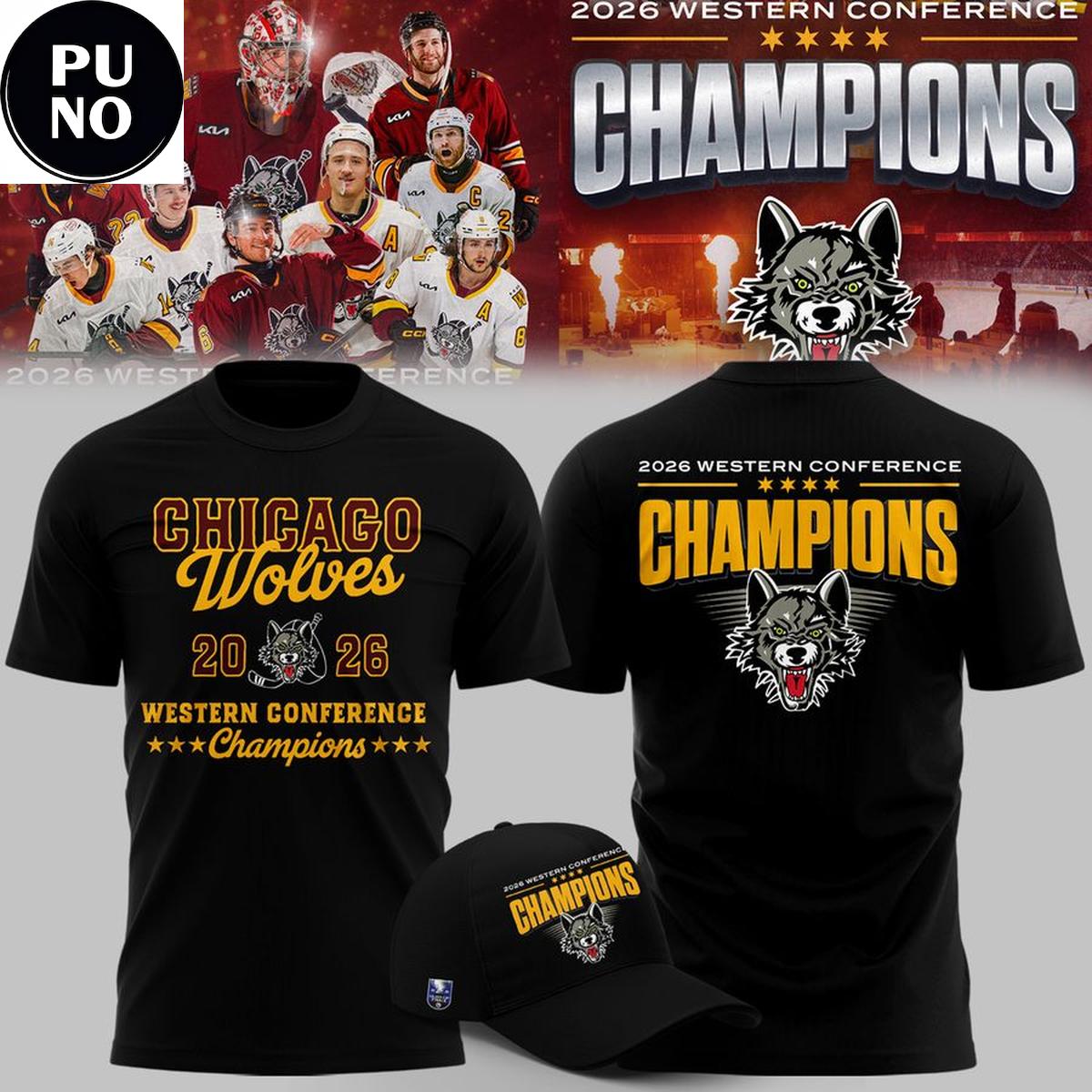 Chicago Wolves 2026 Western Conference Champion Shirt