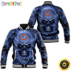 Chicago Bears Baseball Jacket Fans Skull
